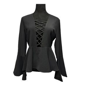 💎 DO+BE Bell Sleeve Blouse Black